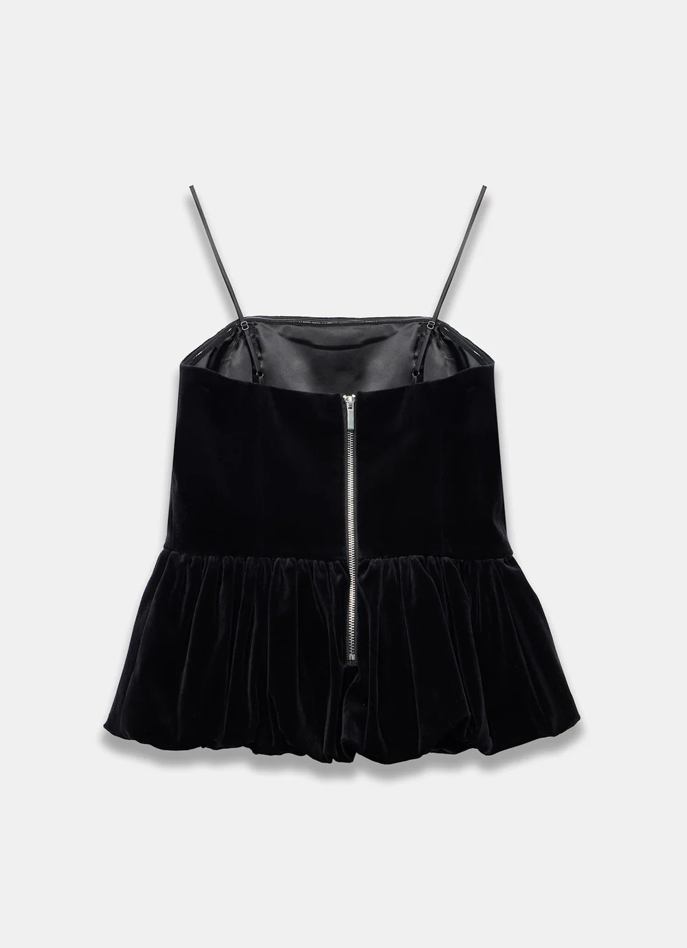 Black Velvet Peplum Top | Mint Velvet