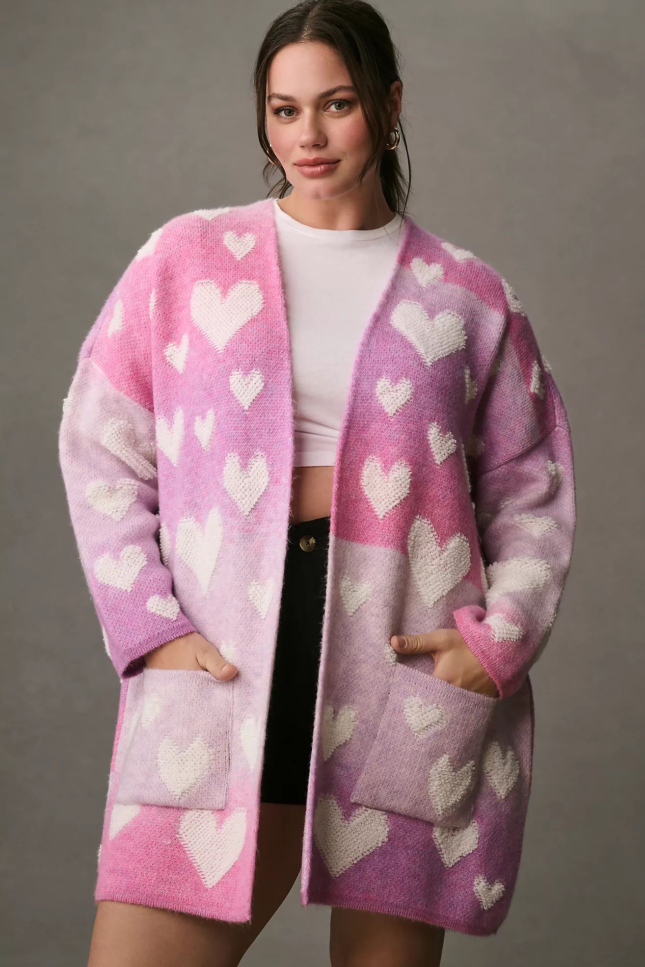 Maeve Hearts Cardigan Sweater | Anthropologie (US)