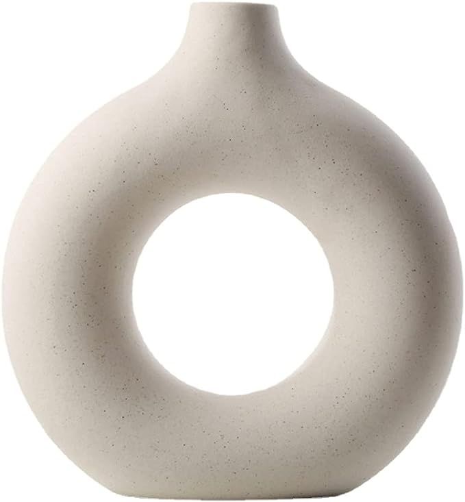CNCDNALK Ceramic Vase Bedroom Art Vase Flower Nordic Creative Minimalist TV Cabinet Bedroom Model... | Amazon (US)