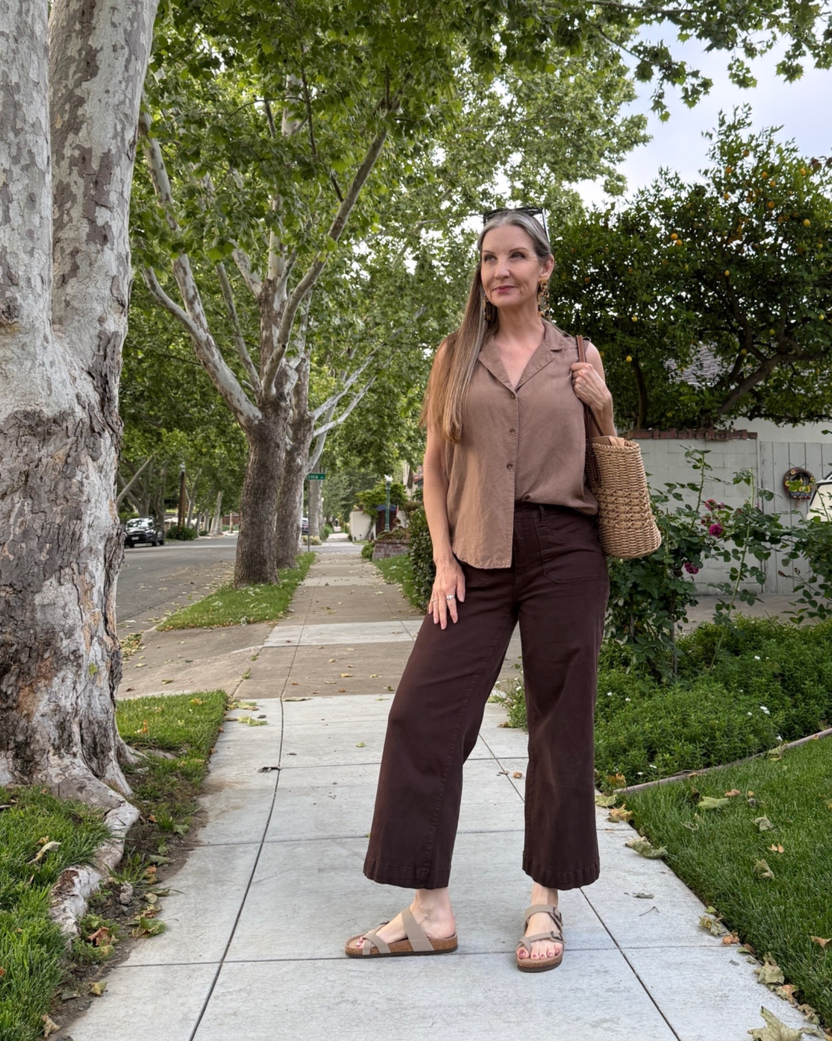 Simple summer outfit, shades of coffee & cream. ☕️ #brown #mocha #summerootd #linenshirt #over40 #over50

#LTKSeasonal #LTKootd #LTKOver40