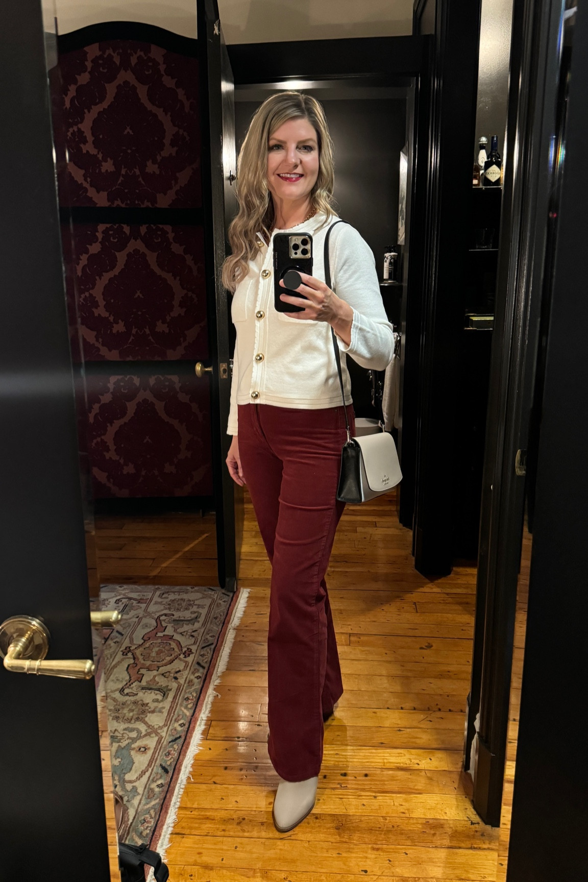 Yep. These burgundy corduroy pants from @walmartfashion are still on regular rotation. #walmartpartner #walmartfashion 

#LTKFindsUnder50 #LTKMidsize #LTKStyleTip