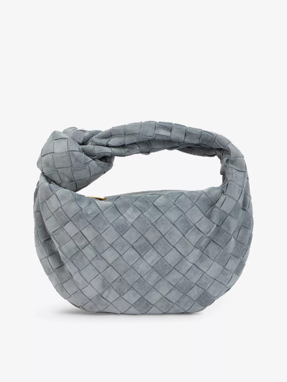 Mini Jodie intrecciato suede top-handle bag | Selfridges