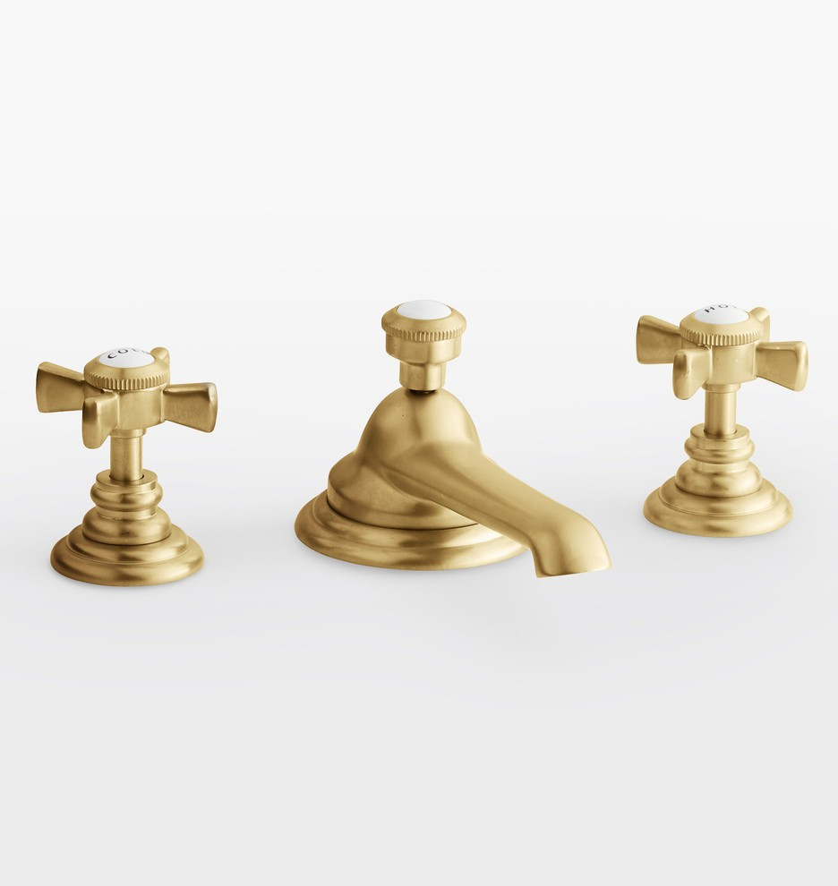 Rollins Cross Handle Widespread Bathroom Faucet | Rejuvenation