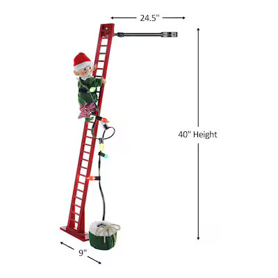 Mr. Christmas 43-in Elf Electrical Outlet Animated Figurine Lowes.com | Lowe's