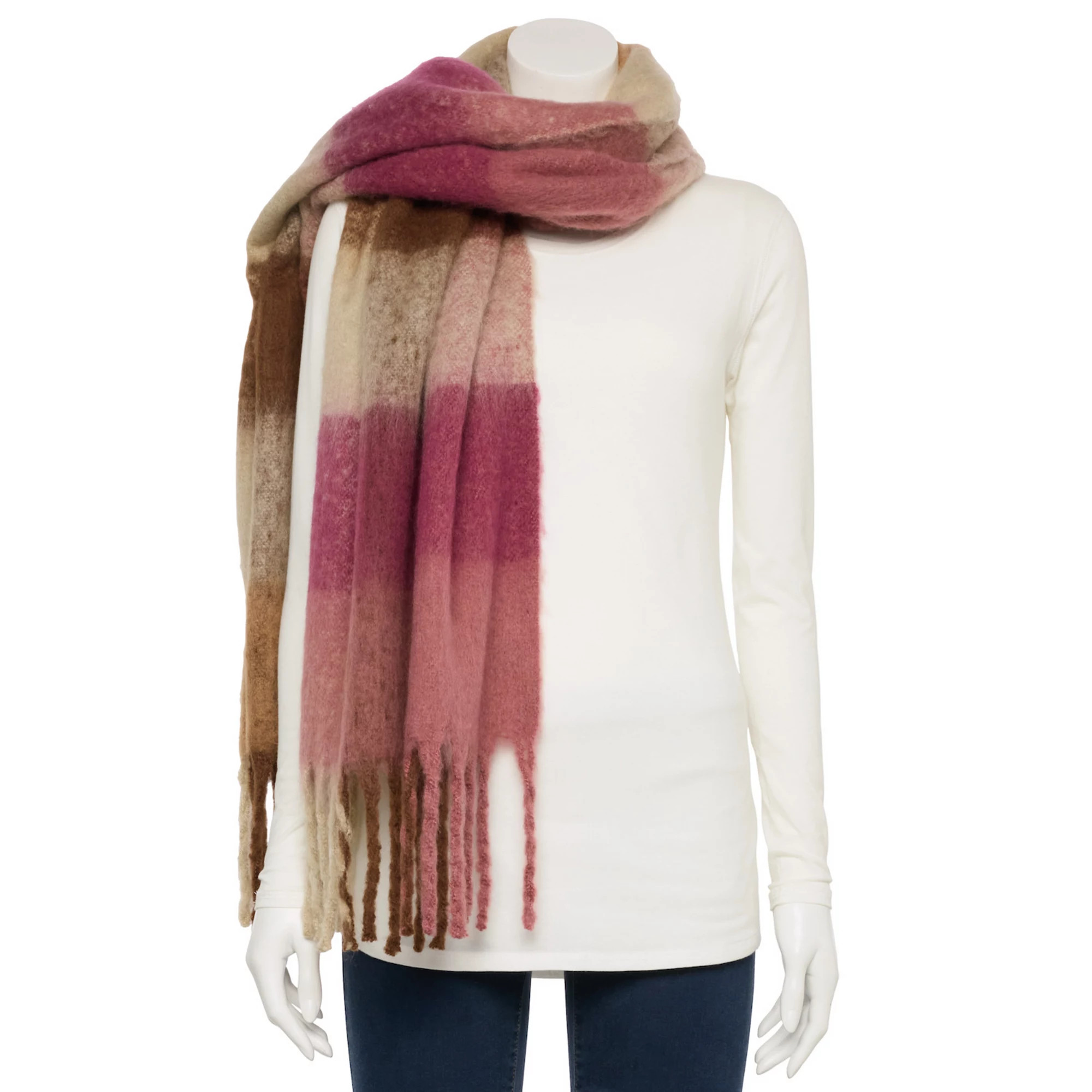 Sonoma Goods For Life® Plaid Brushed Scarf | Kohl's