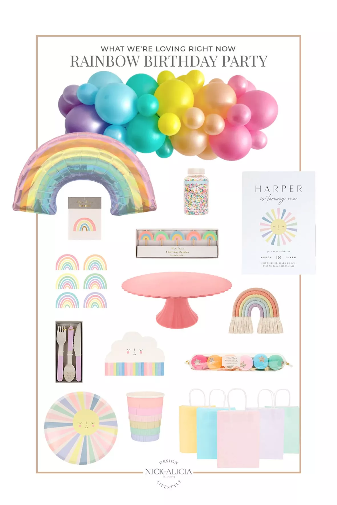 Premium Rainbow Party Package – Littlies Party Hire
