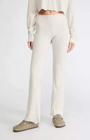 The Ribbed Knit Pants (Cream) – Dollface Beauty Lounge