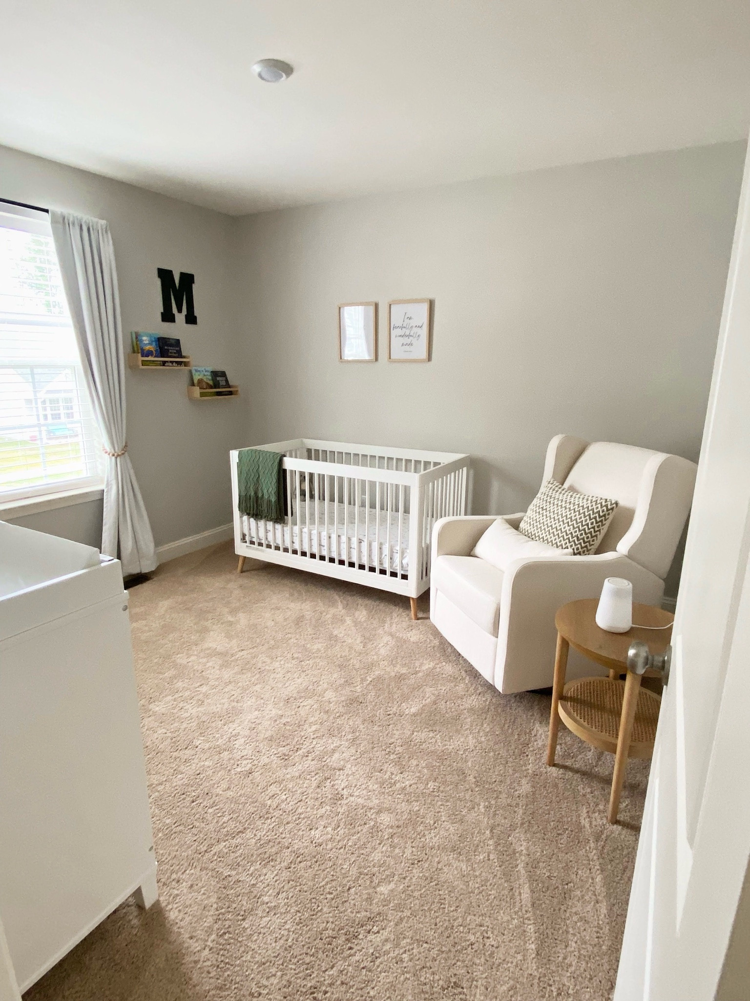 Simple baby boy nursery.

Crib. Glider. Shelves. Curtains. Bookshelf.

#LTKBaby #LTKHome #LTKFamily
