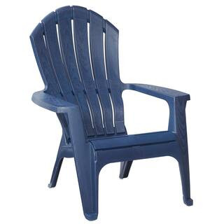 StyleWell Midnight Blue Resin Patio Adirondack Chair 272660 - The Home Depot | The Home Depot