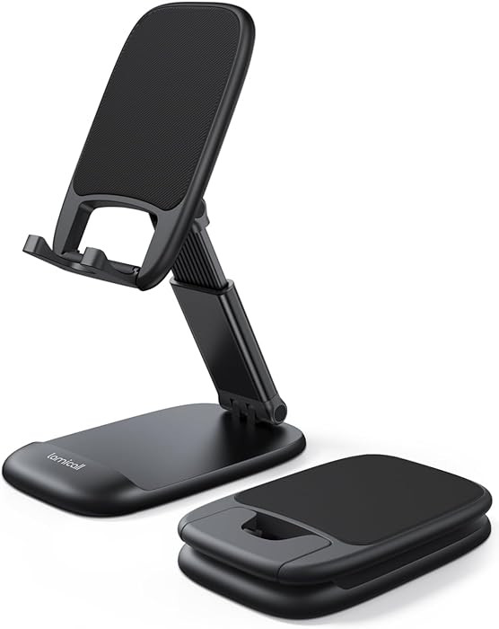 Lamicall Cell Phone Stand for Desk - [Height Adjustable] Foldable Mobile Phone Holder, Portable S... | Amazon (US)