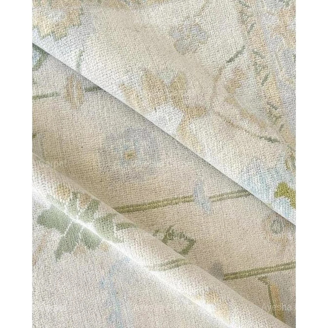 14X14 Beige, Blue, Green Oushak rug muted multi size 8x10/9X12/10x14 Hand-knotted Vintage Oushak ... | Etsy (US)