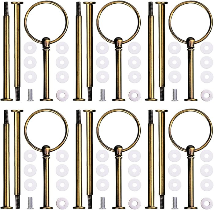 15 Inches 3-Tier Cupcake Retro Golden Stand Hardware Fittings, Metal Mold Round Holder DIY Making... | Amazon (US)