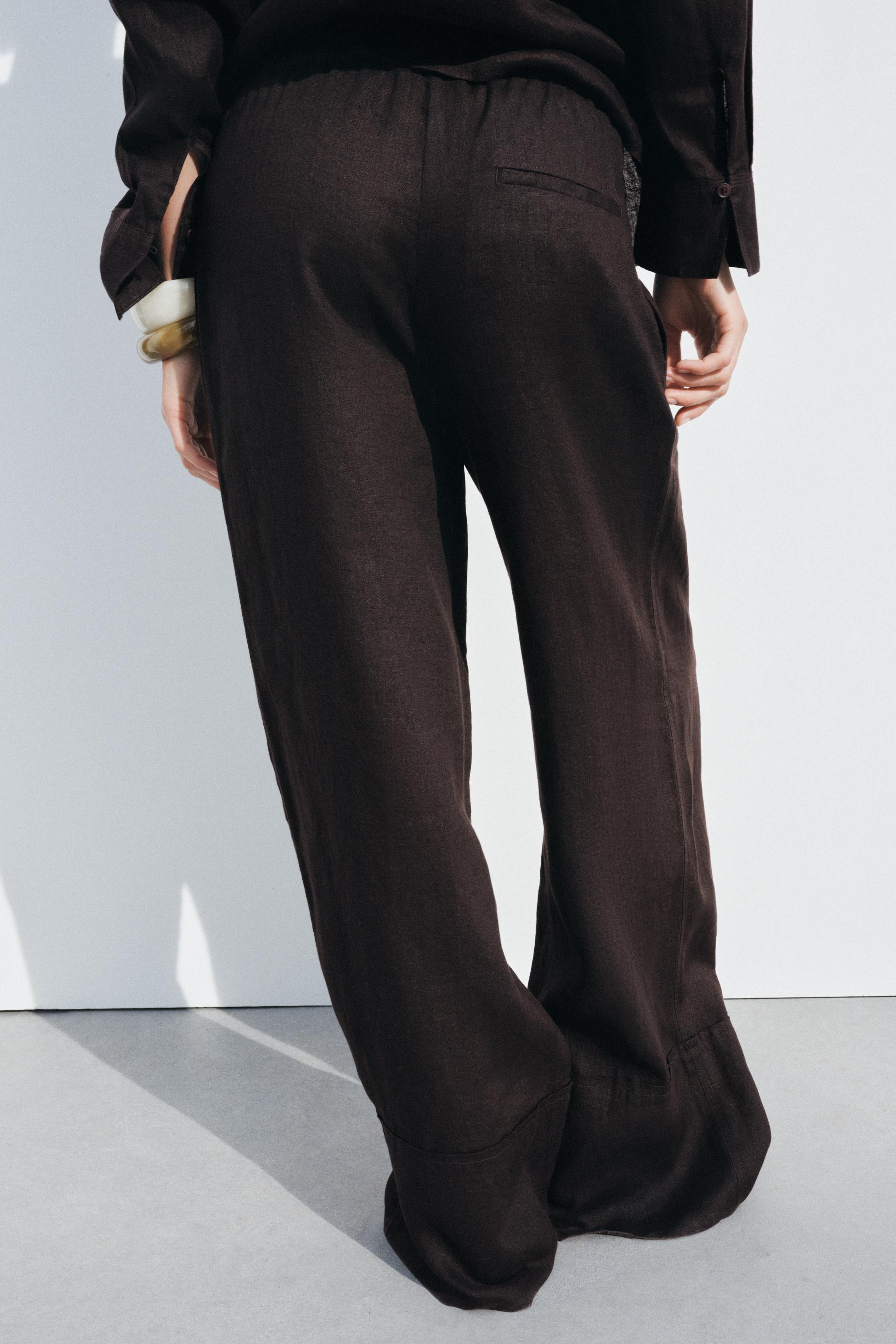 ZW COLLECTION 100% LINEN PALAZZO TROUSERS | Zara UK