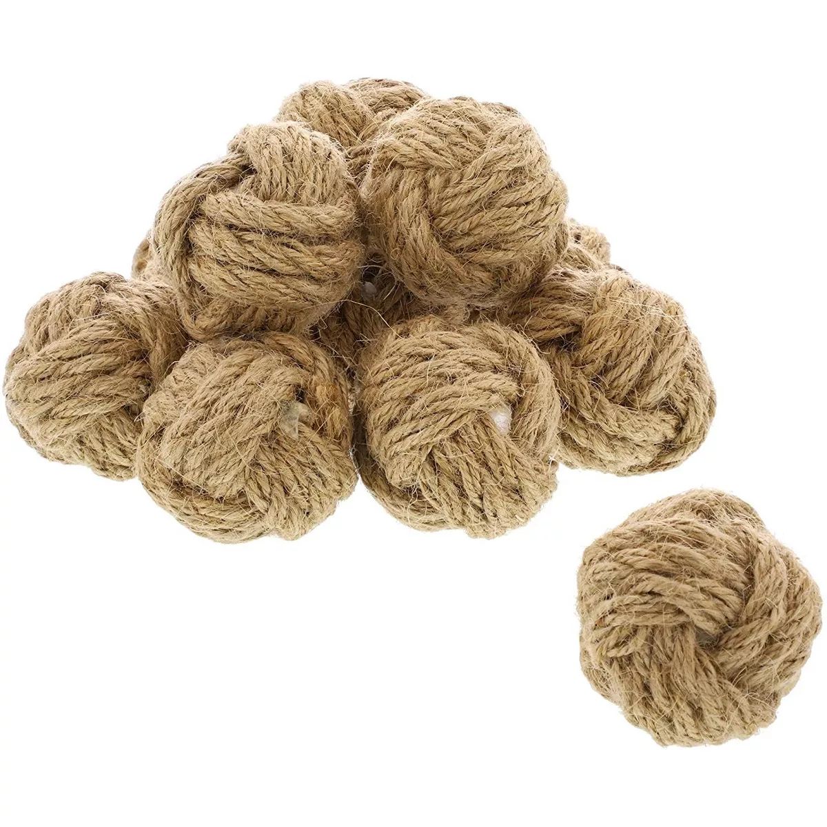 12 Count Natural Jute Burlap Craft Rope Ball for DIY Crafts Home Decor, 4cm diameter | Target