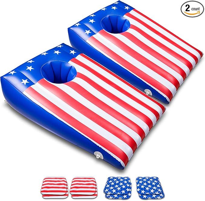 BOOMART Floating Cornhole Bean Bag Toss and Cornhole with with 8 Beanbags Outdoor Game Pool Acces... | Amazon (US)