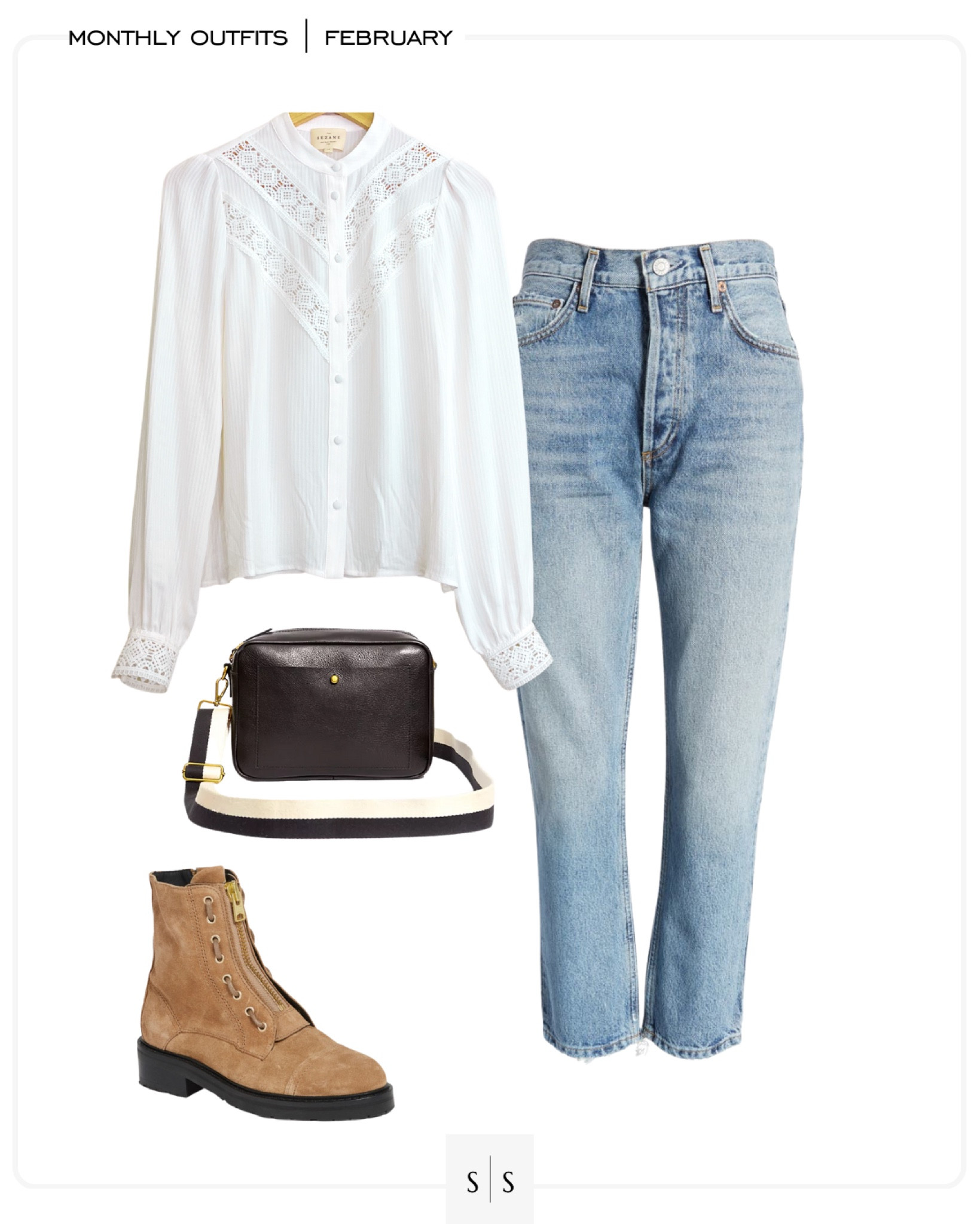 Monthly outfit planner : FEBRUARY looks | #chicstyle #straightjean #everydayoutfit #winterstyle #casualchic #springoutfit #winteroutfit | See entire calendar on thesarahstories.com ✨

#LTKstyletip