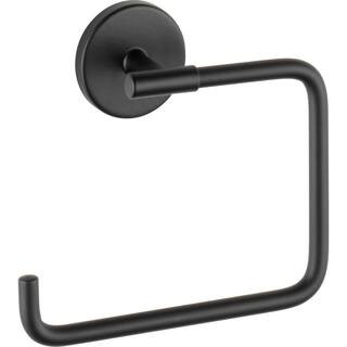 Delta Trinsic Wall Mounted Towel Ring in Matte Black 759460-BL - The Home Depot | The Home Depot