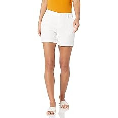 Amazon Essentials Women's Mid-Rise Slim-Fit 5 Inch Inseam Khaki Shorts (Available in Straight and... | Amazon (US)