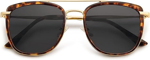 SOJOS Retro Aviator Square Polarized Sunglasses For Women Men,Vintage Women's Sun Glasses Shades ... | Amazon (US)