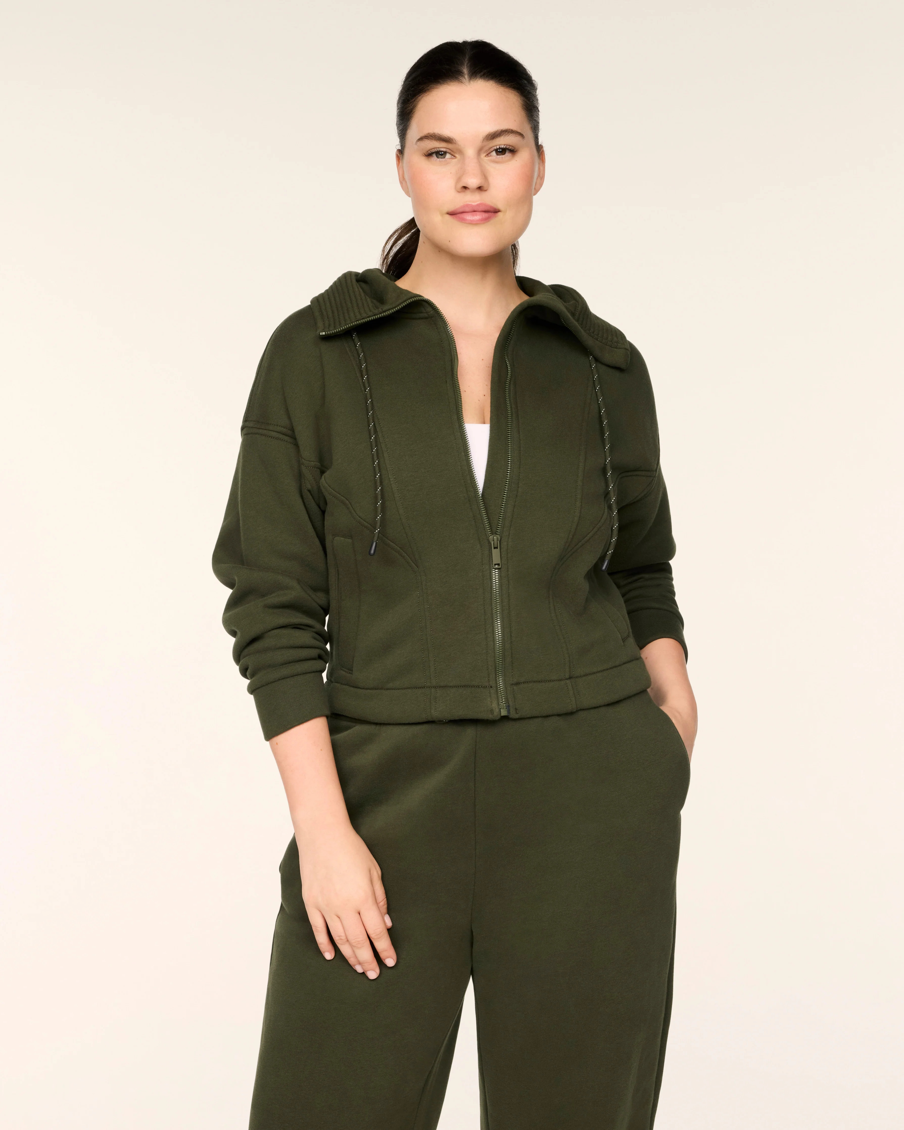 SPANX® BoostUp Cotton Fleece Full Zip Hoodie | Spanx