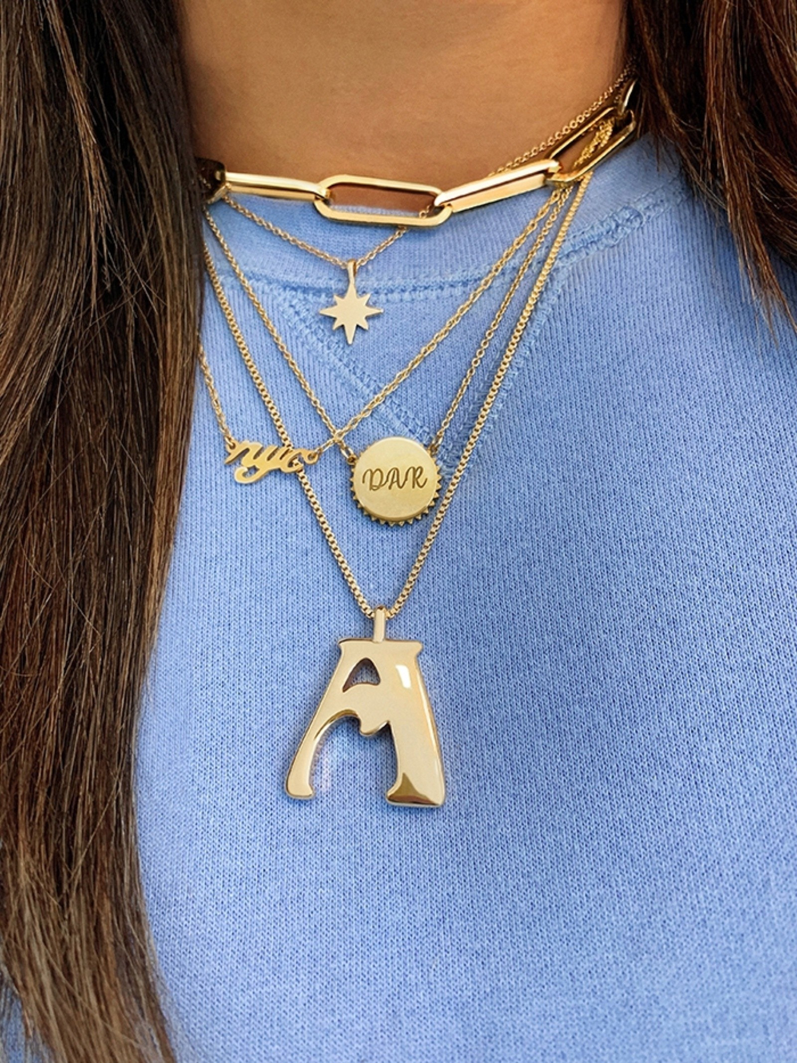 Angela Initial Pendant Necklace | BaubleBar (US)