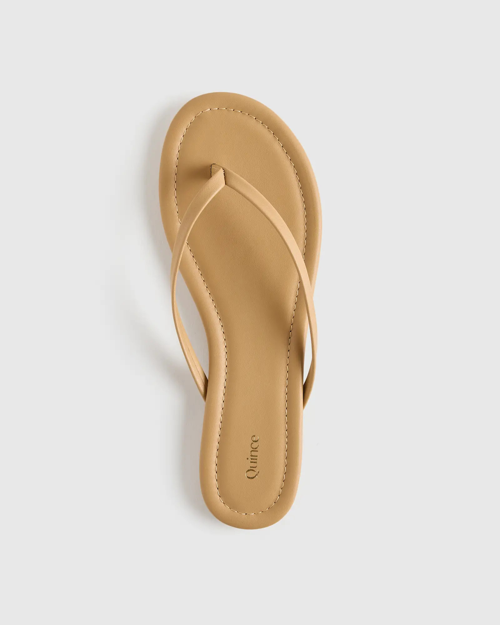 Italian Leather Flip Flops in Black | Quince