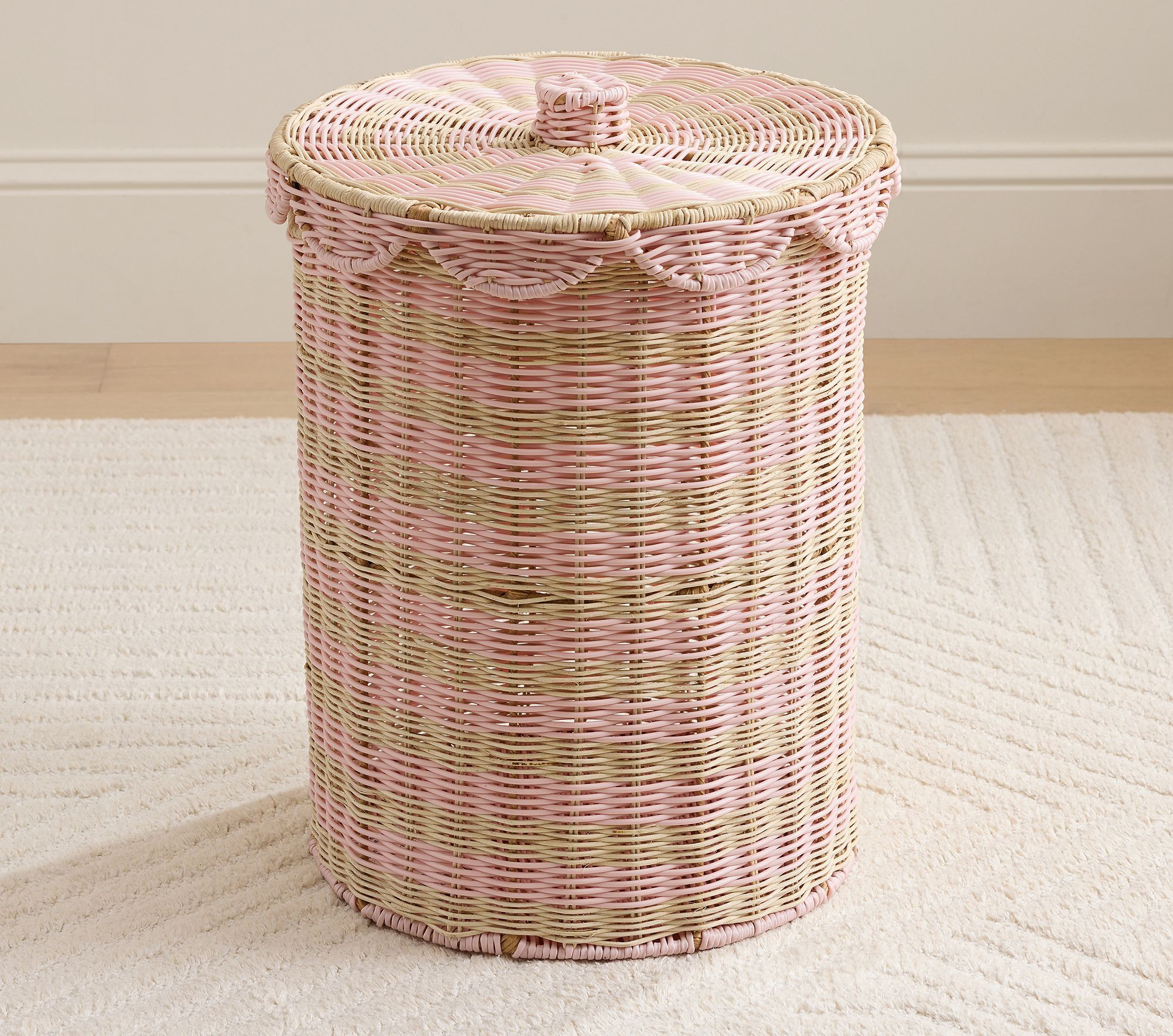 Palmer Scalloped Hamper | Pottery Barn Kids