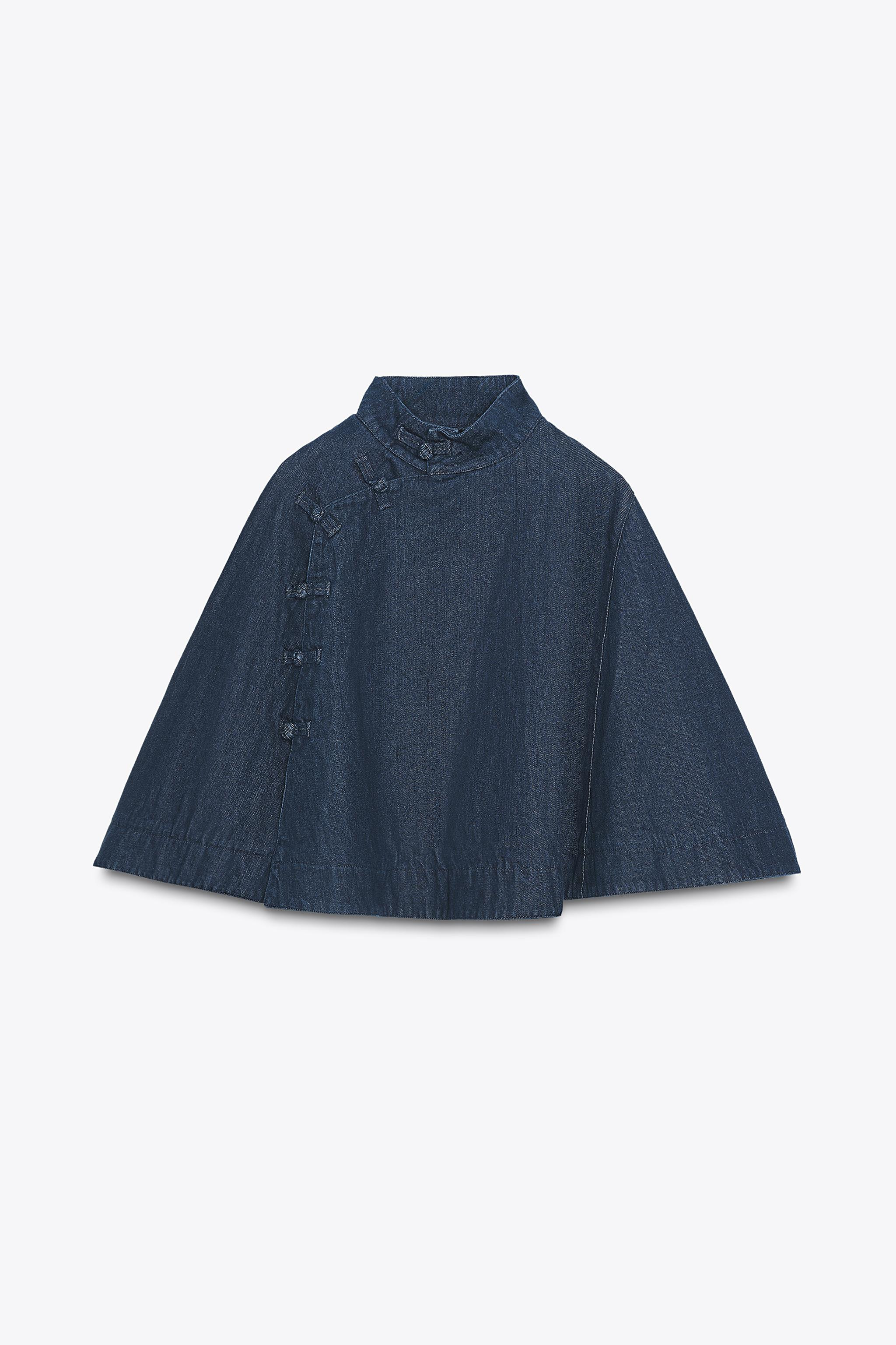 DENIM TOGGLE CAPE | Zara US