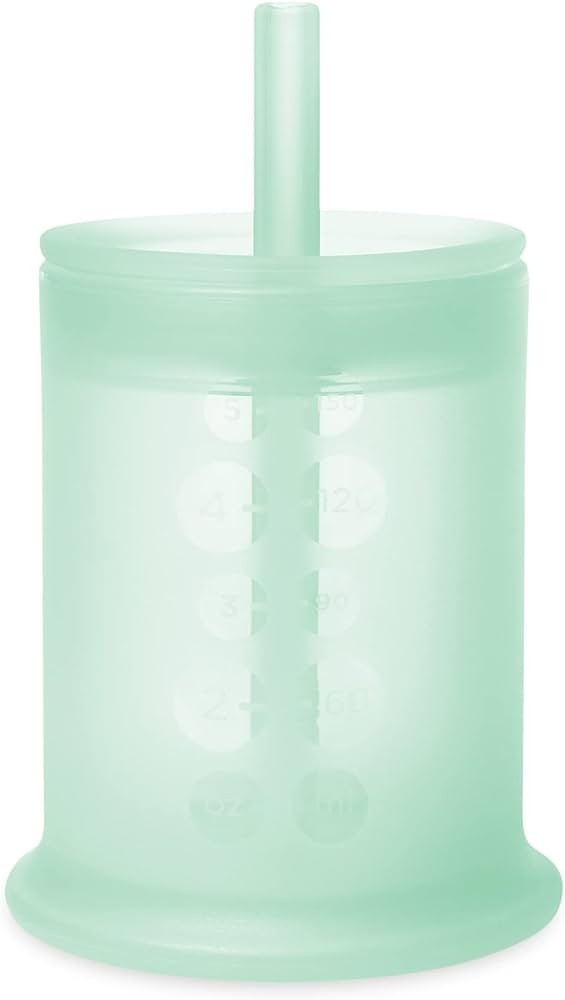 Olababy Silicone Training Cup with Straw Lid | Babies Water Drinking Cup | 6+ Mo Infant To 12-18 ... | Amazon (US)