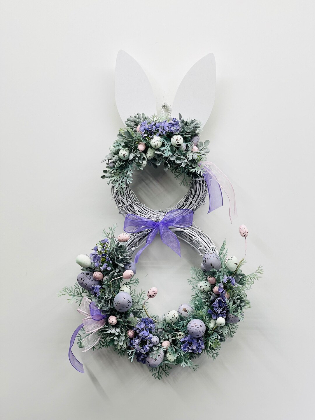 Spring Wreath-Mothers Day Flowers - Easter Wreath- Easter Door Wreath-Egg Wreath-Easter Bunny Wre... | Etsy (US)