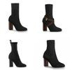 Women Designer Boots Silhouette Ankle Boot Black Martin Booties Stretch High Heel Sock Boots And ... | DHGate