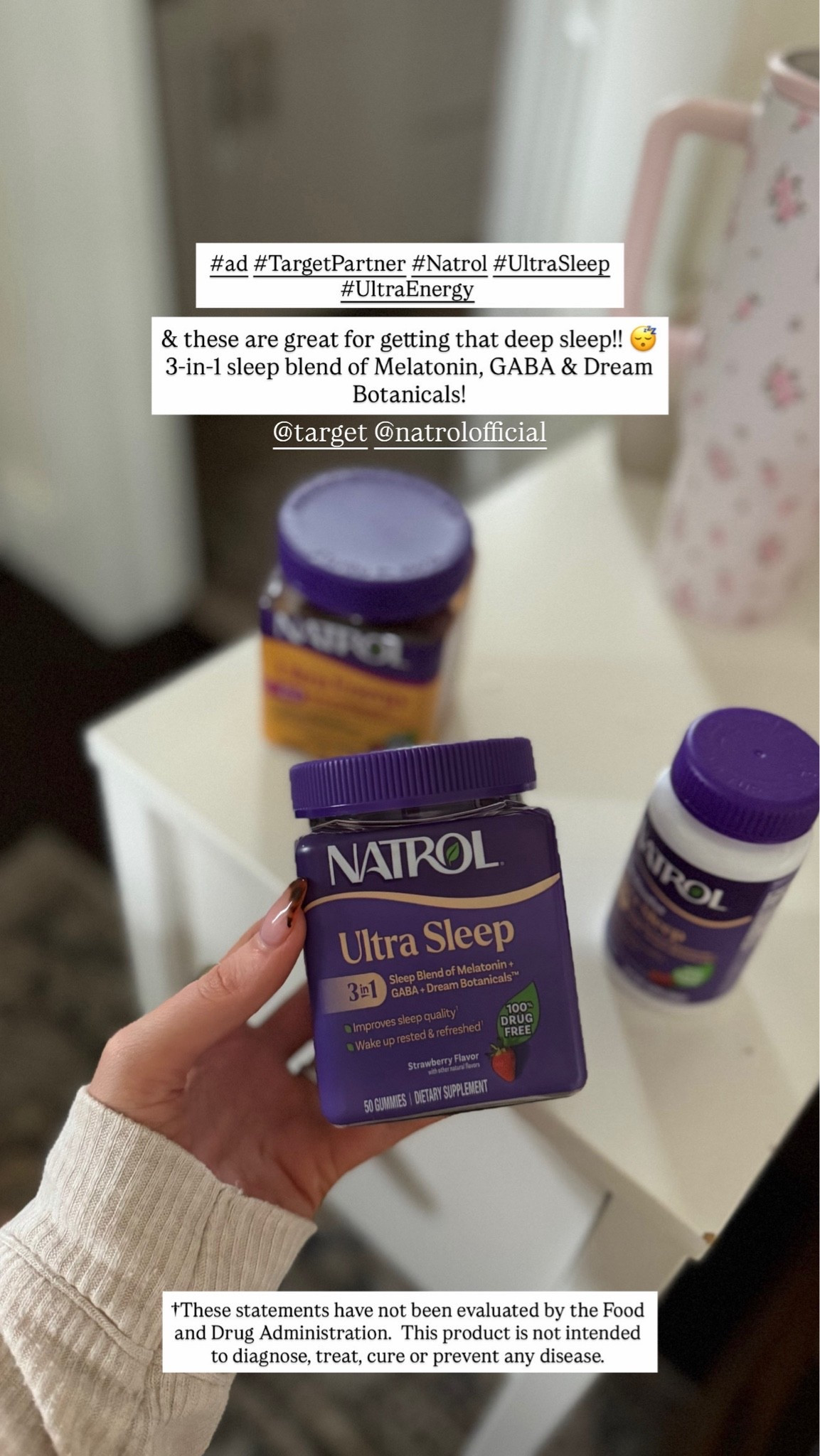 #AD The Ultra Energy has helped me cut back on caffeine with this 4-in-1 blend that’s caffeine-free!! Uses cellular energy to give you that sustained energy throughout the day! 🎉🤭 I also love the Ultra Sleep for the evenings I want the deep sleep! Both available at @target (online and in select stores!!❤️❤️) comment ULTRA for the links! @shop.ltk #liketkit #TargetPartner #Natrol #UltraSleep #UltraEnergy

†These statements have not been evaluated by the Food and Drug Administration. This product is not intended to diagnose, treat, cure or prevent any disease.
