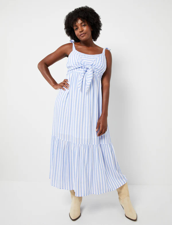 Ripe Striped Tie Front Nursing Dress | A Pea In The Pod