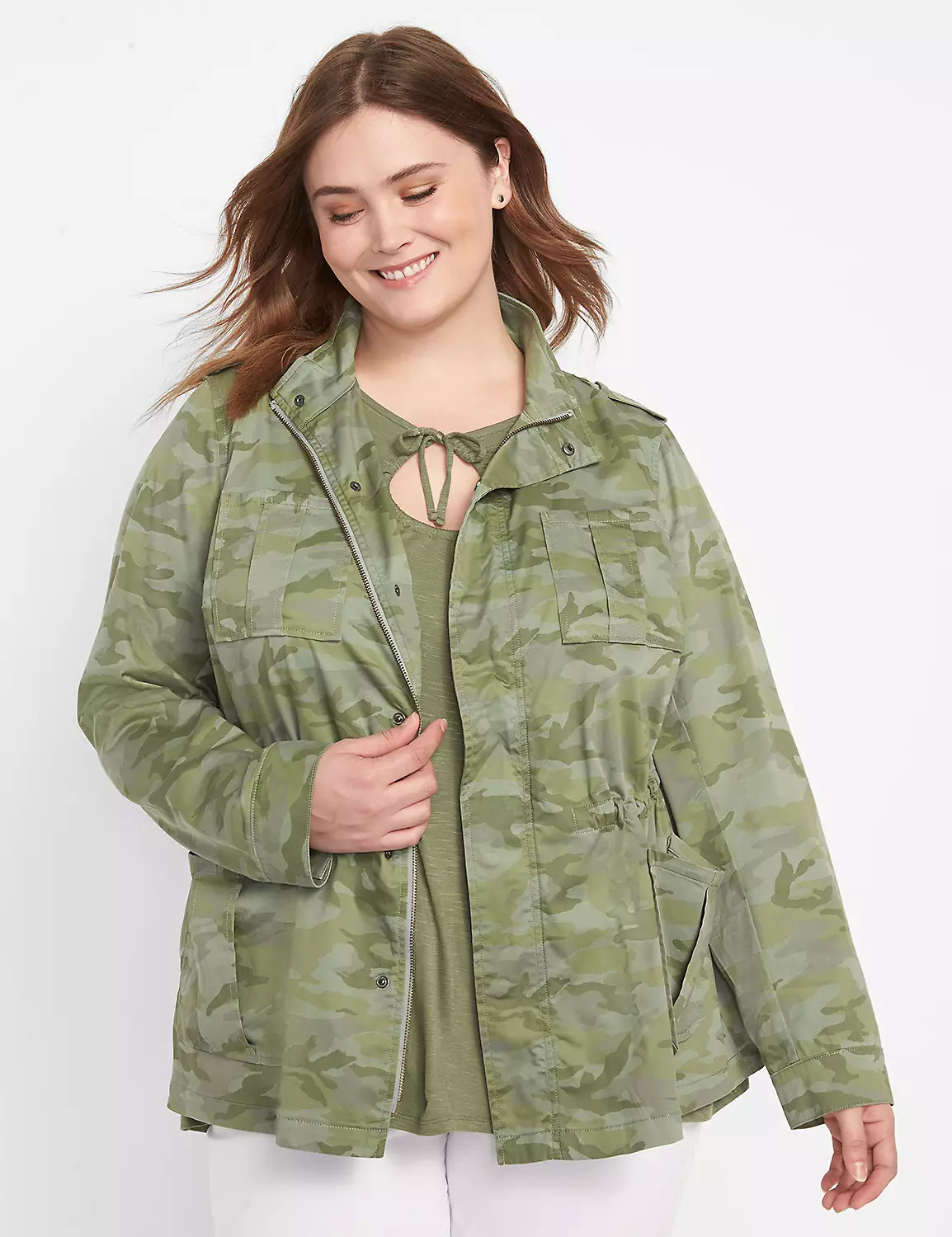 Lane Bryant Classic Utility Jacket 14 Dusty Camo | Lane Bryant (US)