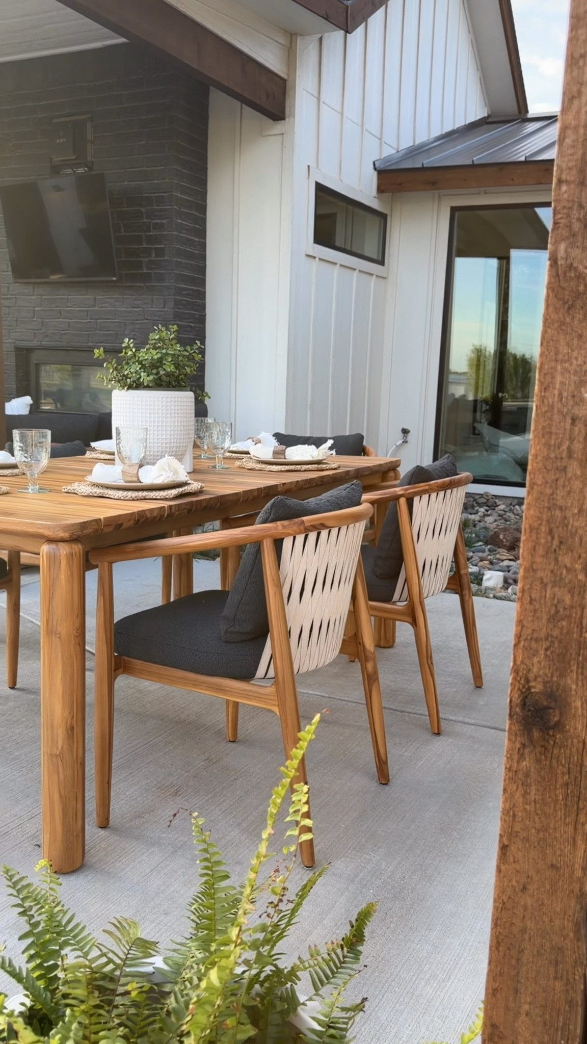 I wanted our outdoor space to feel just as intentional as the inside of our home… and this dining setup did exactly that.
The Outdoor Dillon Dining Set from Denver Modern bring in that clean, modern look with the warmth of natural wood, and it makes everything feel layered, relaxed, and inviting. It’s perfect for slow dinners, hosting friends, and everyday family moments outside.
Keywords: outdoor living inspiration, patio dining inspiration, modern outdoor table, teak patio furniture, backyard hosting ideas, neutral outdoor styling, indoor outdoor living, designer outdoor furniture, summer patio decor @Denver Modern  #ad #mydenvermodern


#LTKmomlife #LTKHome #LTKSeasonal
