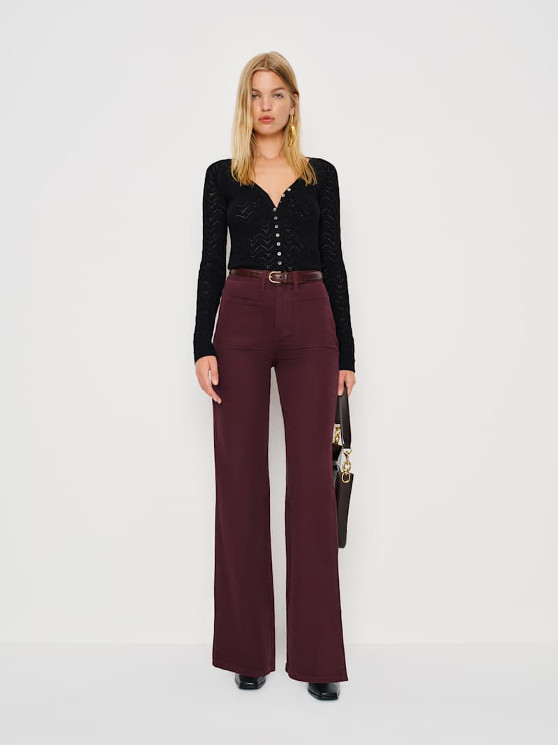 Alyssa Stretch High Rise Wide Leg Jeans | Reformation (Global)