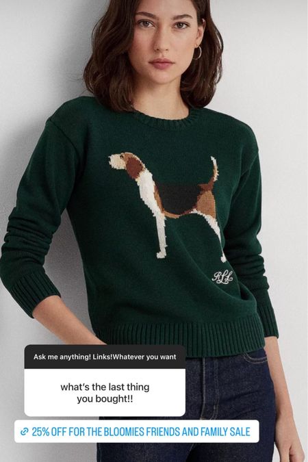 25% off this Ralph Lauren sweater for Bloomies friends and family sale!

#LTKstyletip