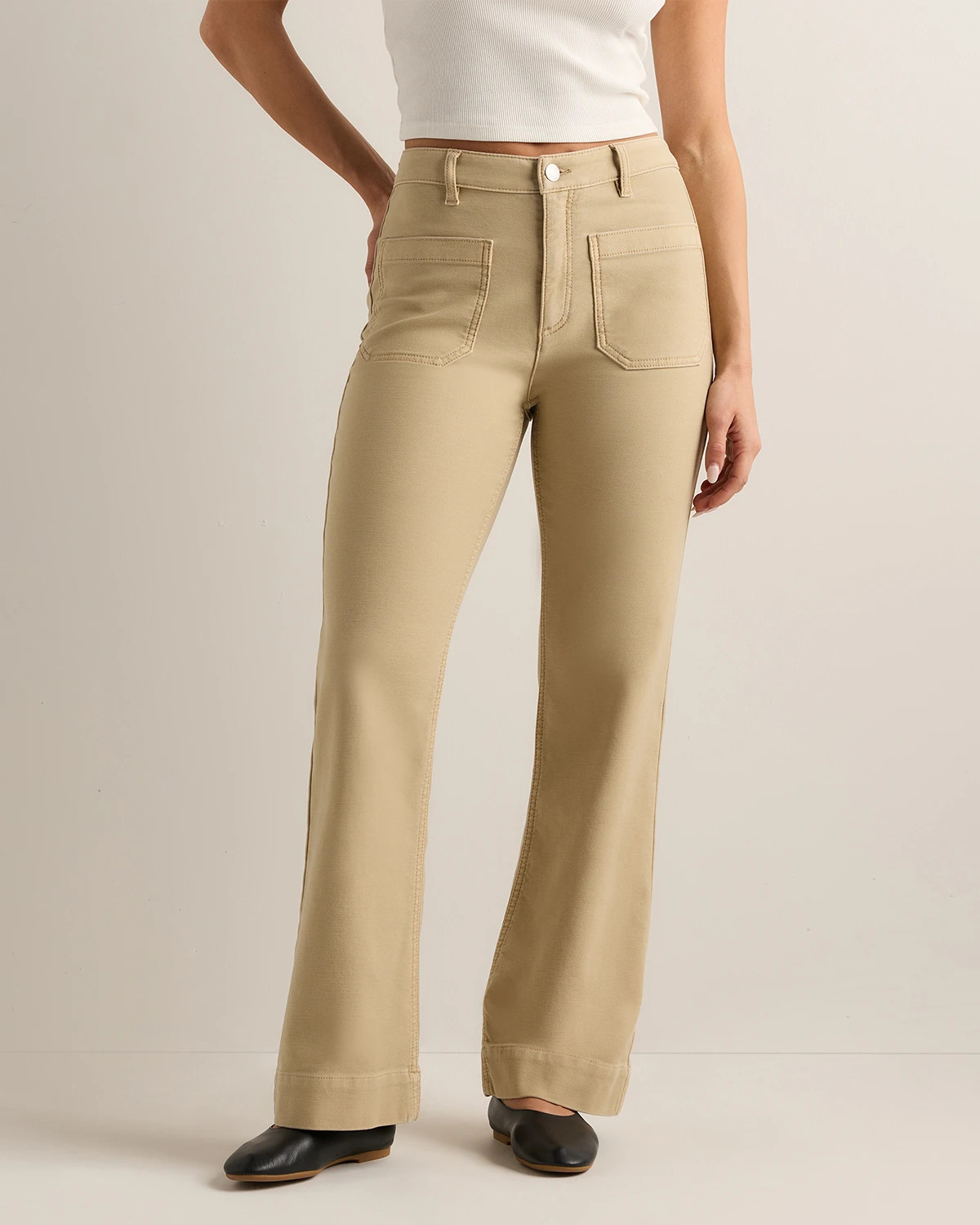 Quince | Women's French Terry Wide Leg Pants in Deep Navy, Size 16, Cotton | Quince