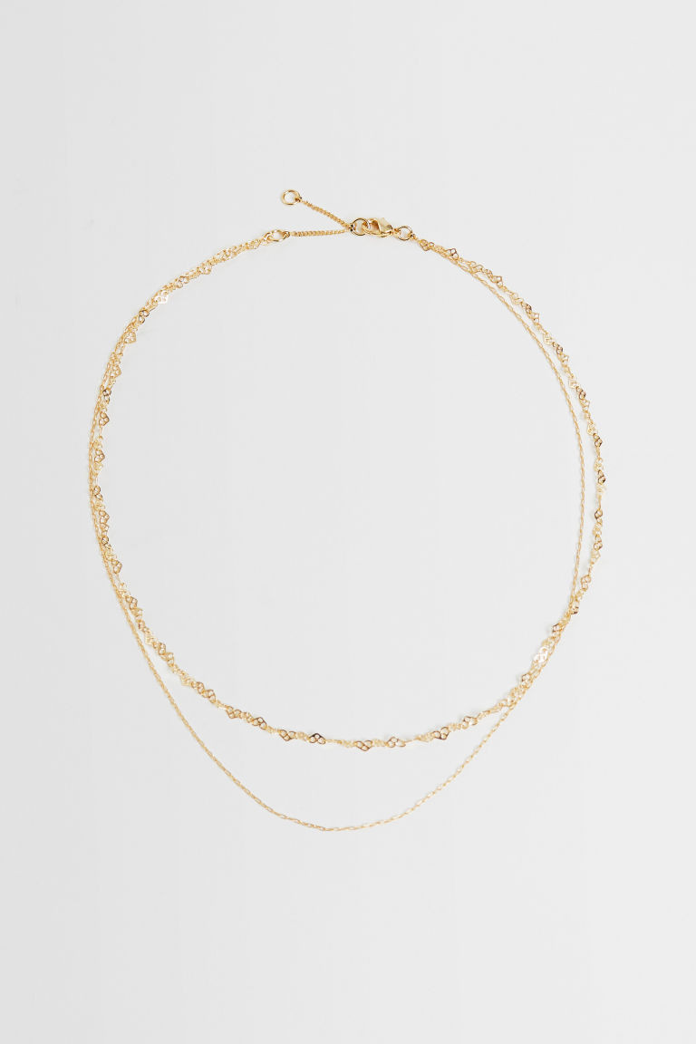 H & M - Mehrreihige Halskette mit Herzgliedern - Gold - Damen | H&M (DE, AT, CH, NL, FI)