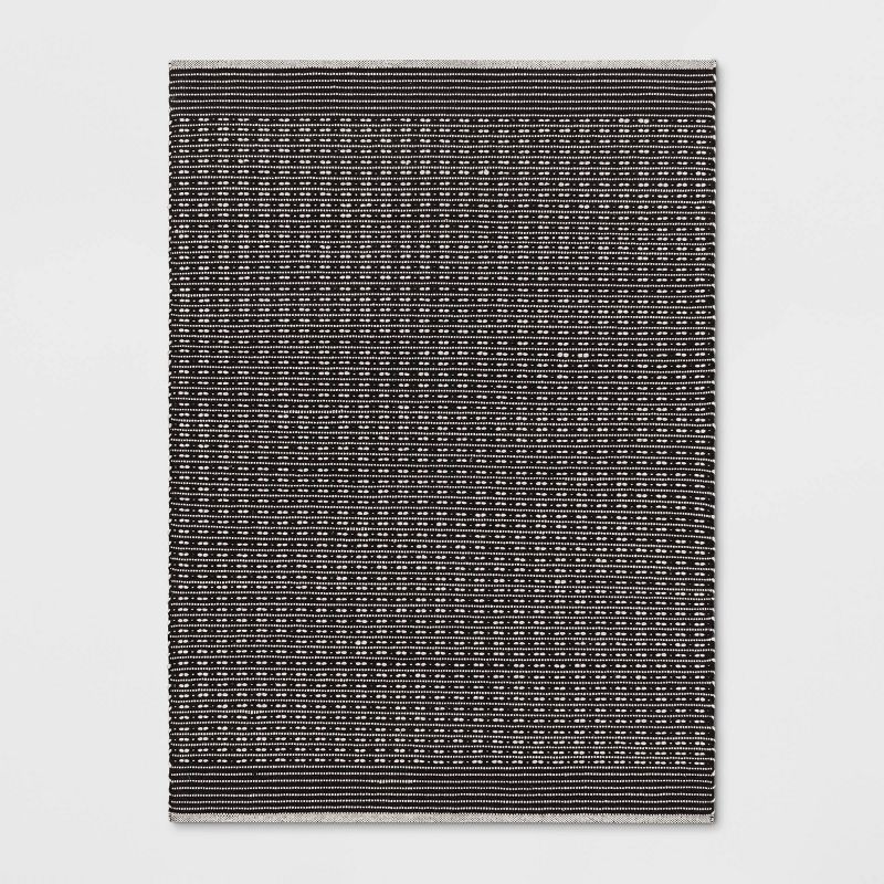Hand Woven Cotton/Wool Accent Rug Black - Threshold™ | Target