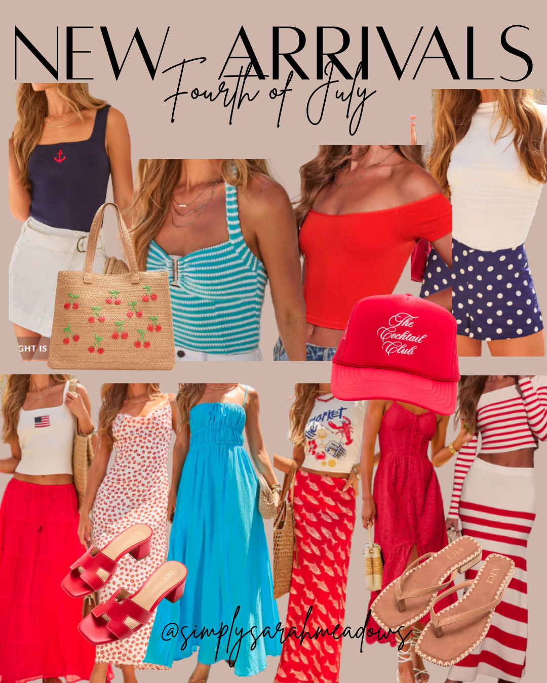 Red, white, and cute! ❤️🤍💙 From breezy dresses and patriotic graphics to the perfect summer sandals, hats, and accessories, these Fourth of July finds are giving all the festive vibes. Whether you’re heading to a backyard BBQ, beach day, parade, or fireworks show, I’ve rounded up the cutest pieces to celebrate in style. Shop all my favorites on LTK! ✨#LTKStyle #LTKSummer #FourthOfJuly #RedWhiteAndBlue #SummerOutfits #AffordableFashion #MomStyle #DateNight #LTKSaleAlert #OOTDInspo #BeachStyle #AmericanaStyle  

 