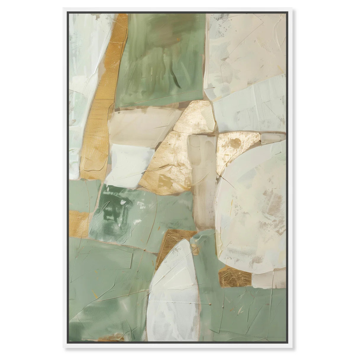 Sage Green Boho Elegant Abstract Wall Art by Art Remedy | Wayfair North America