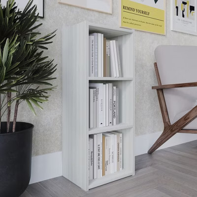 ChaletPosh 31.5" 3-Cube Bookcase in Light Grey | Target