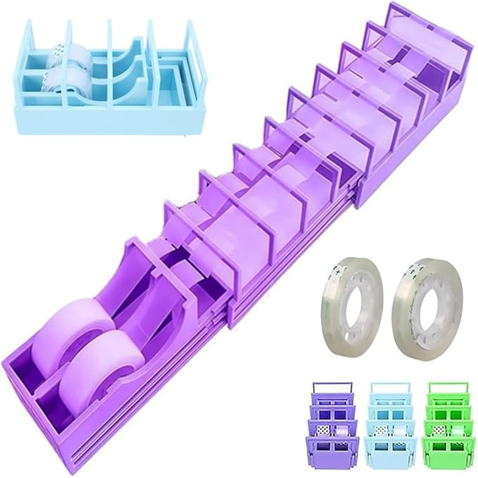 Tape Dispenser Tape Zoomie Dispenser for Wrapping, Portable Ribbon Cutter Machine, Foldable Doubl... | Amazon (US)
