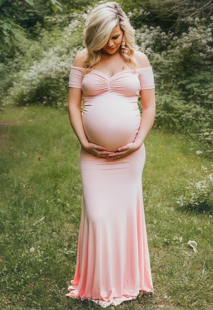 Short Sleeve Baby Shower Gown - Sexy Mama Maternity | Sexy Mama Maternity