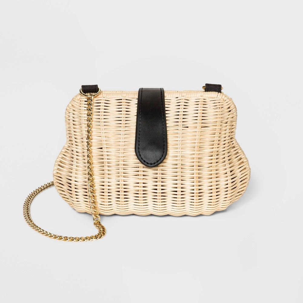 Rattan Mini Crobody Bag - A New Day™ Natural | Target