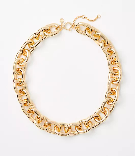 Loft Oversized Chain Link Statement Necklace | LOFT