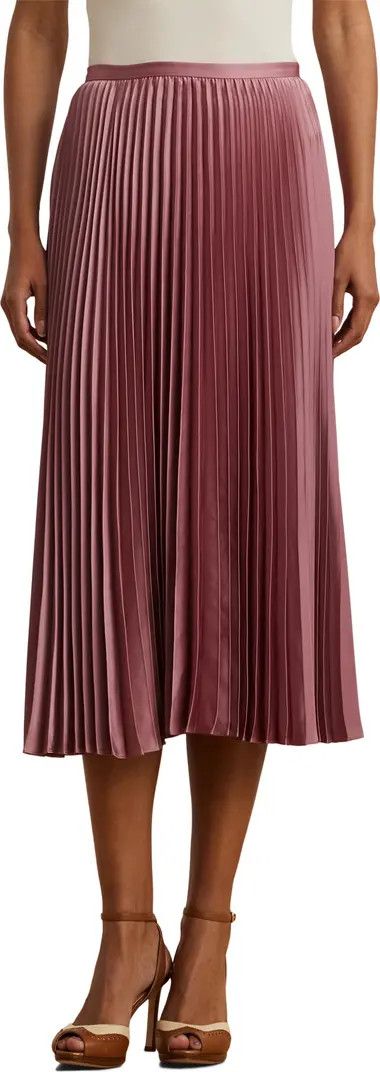 Pleated Charmeuse Midi Skirt | Nordstrom