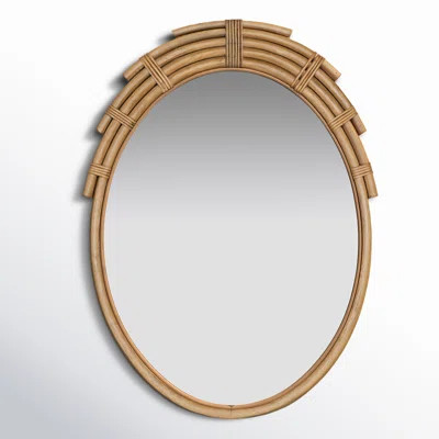 Citrina Oval Framed Wall Mounted Accent Mirror in Natural | Joss & Main
