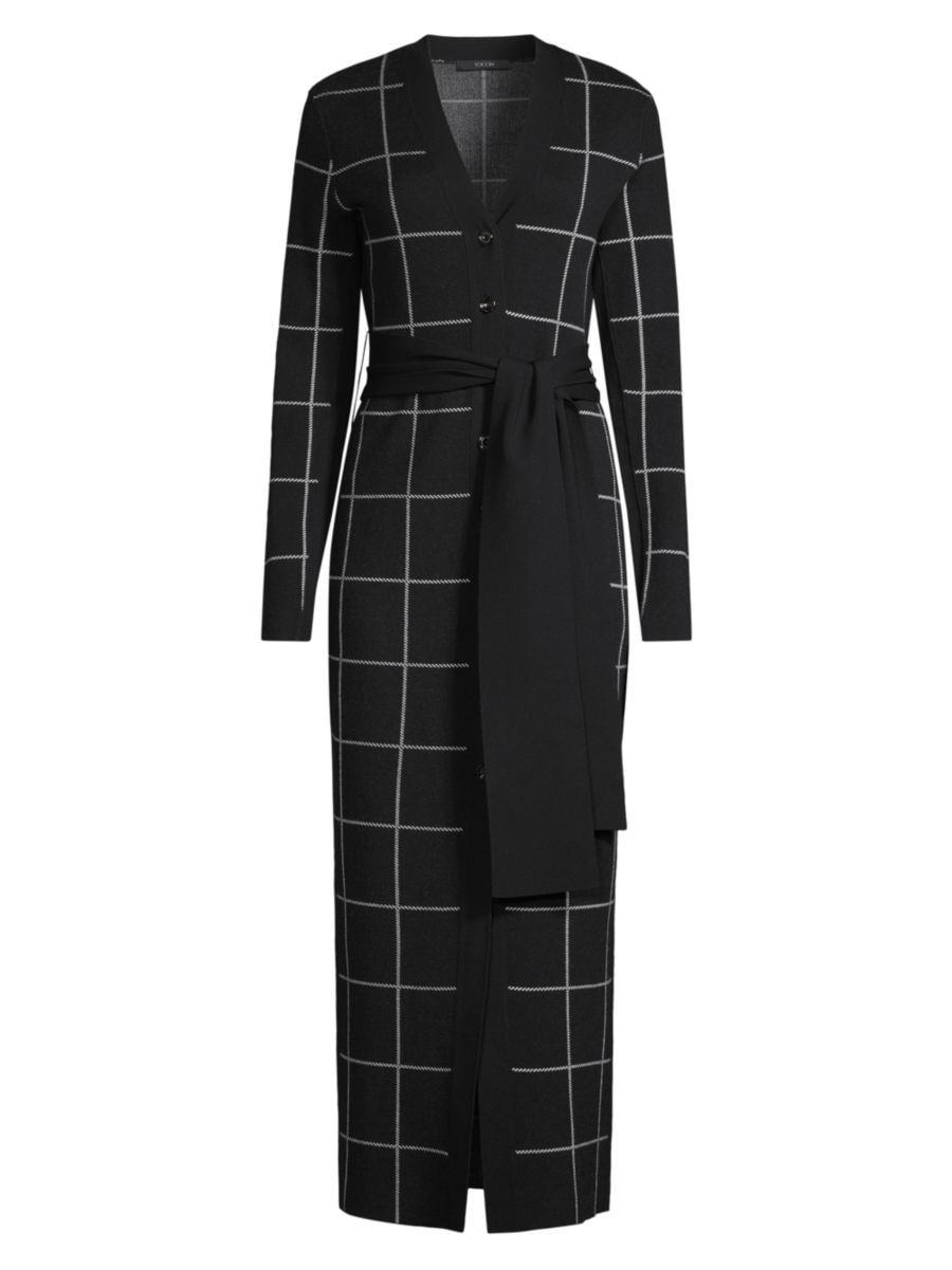 Jelena Windowpane Cardigan Dress | Saks Fifth Avenue